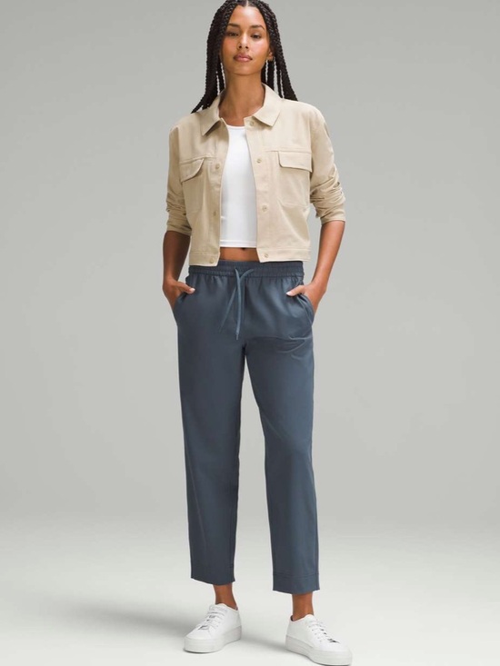 lululemon athletica Pants - Lululemon Tapered-Leg Mid-Rise Pant 7/8 Length *Luxtreme In Iron Blue